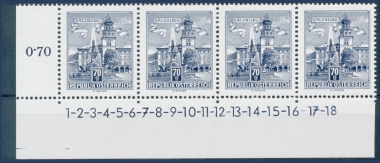 Briefmarke mit Symbolzahl(en)